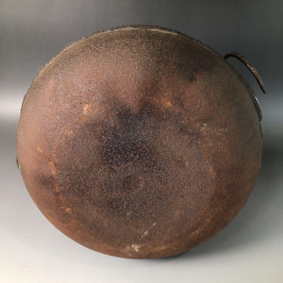 Ｒ８２２　茶釜　『釜師　菊地政光造』『阿弥陀堂釜』　共箱　茶道具