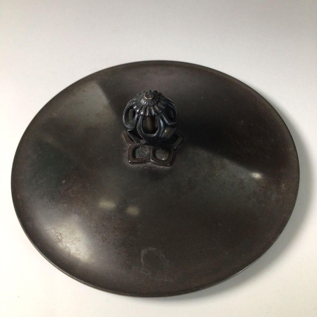 Ｒ８２２　茶釜　『釜師　菊地政光造』『阿弥陀堂釜』　共箱　茶道具