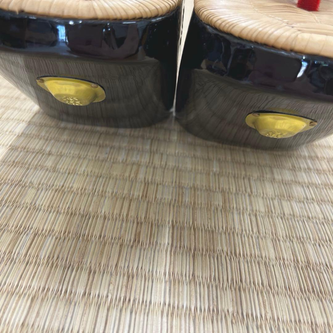 七五三 ぽっくり 七歳 飛鶴 漆金蒔絵 本畳 (未使用品)