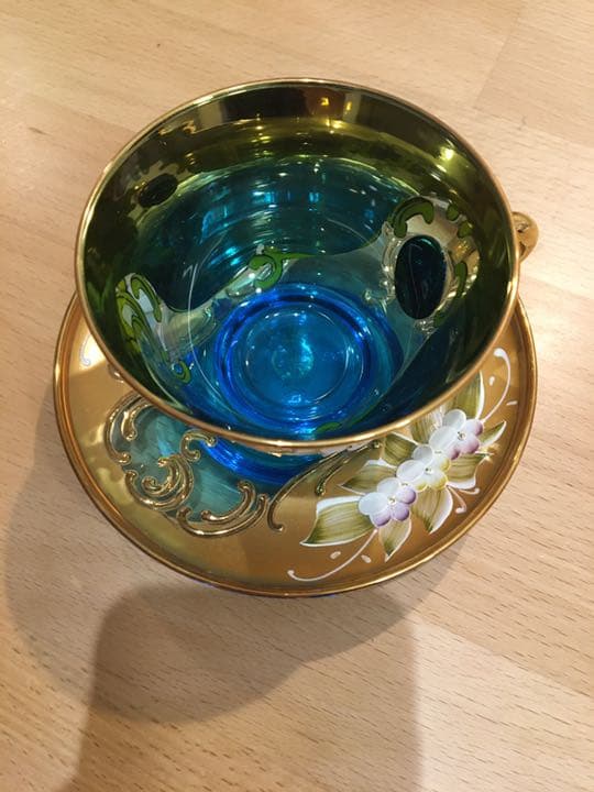 ベニチアンガラス　カップ&ソーサー