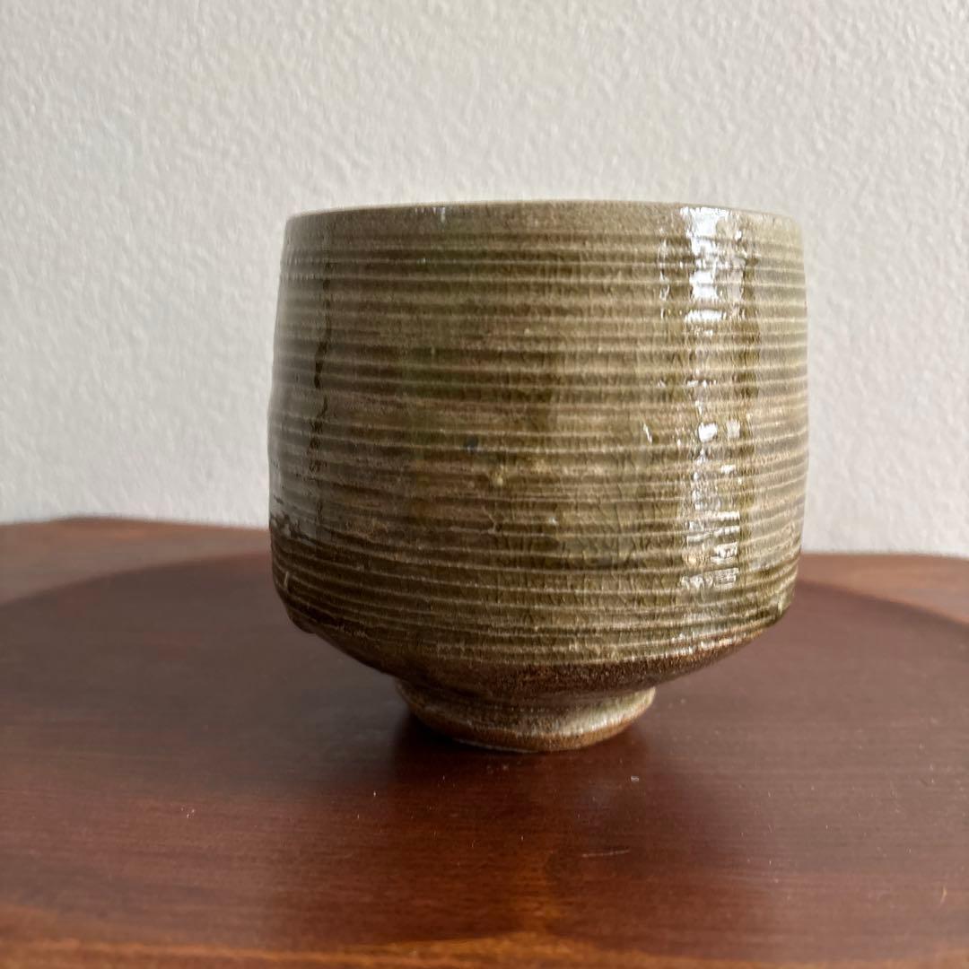 櫛掻　抹茶碗 民藝