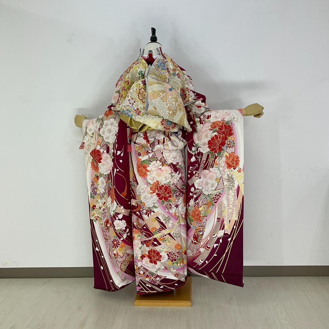 ししまる　正絹お振袖10点フルセット　お着付け小物セット　新品