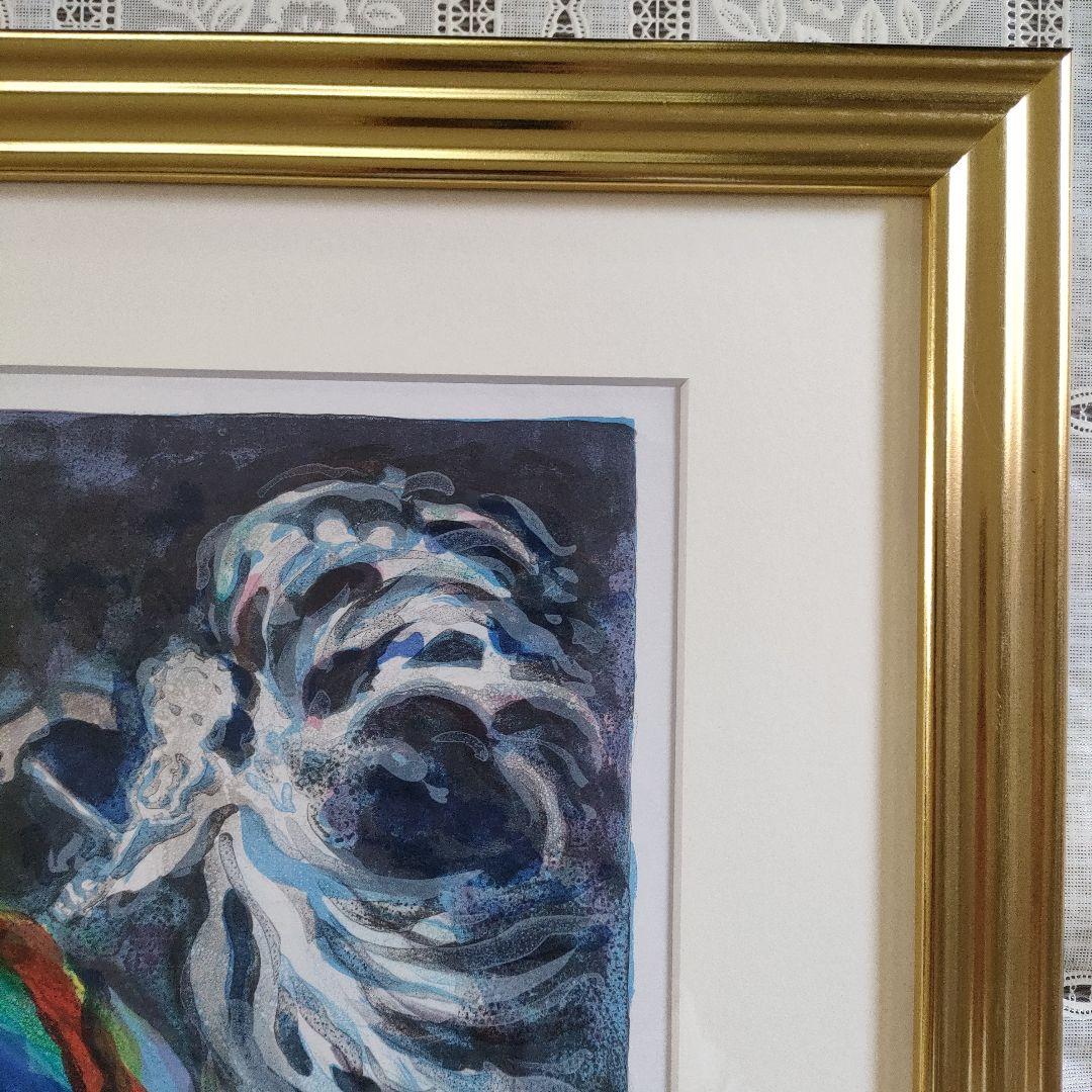 大判リトグラフ『テレスコヴィッチ　フランス マントン室内楽音楽祭』共箱付