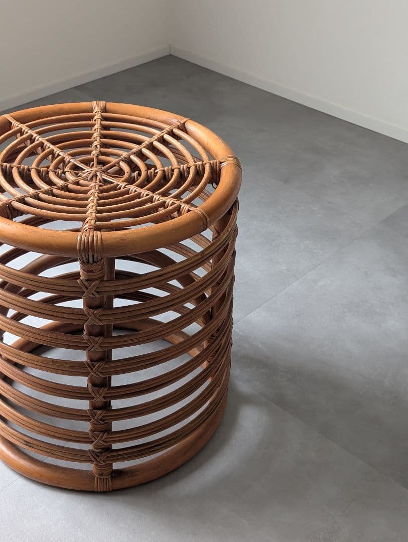 ヴィンテージ アイコニック ラタンスツール 籐 vintage アノニマス