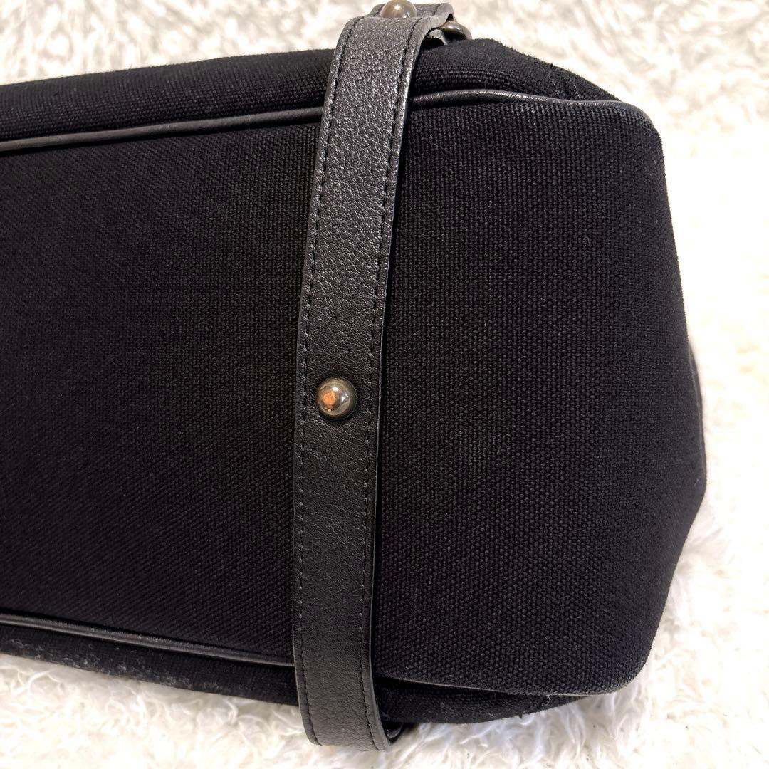 【美品】バーバリー ブルーレーベル トートバッグ ブラック レザー ホースロゴ