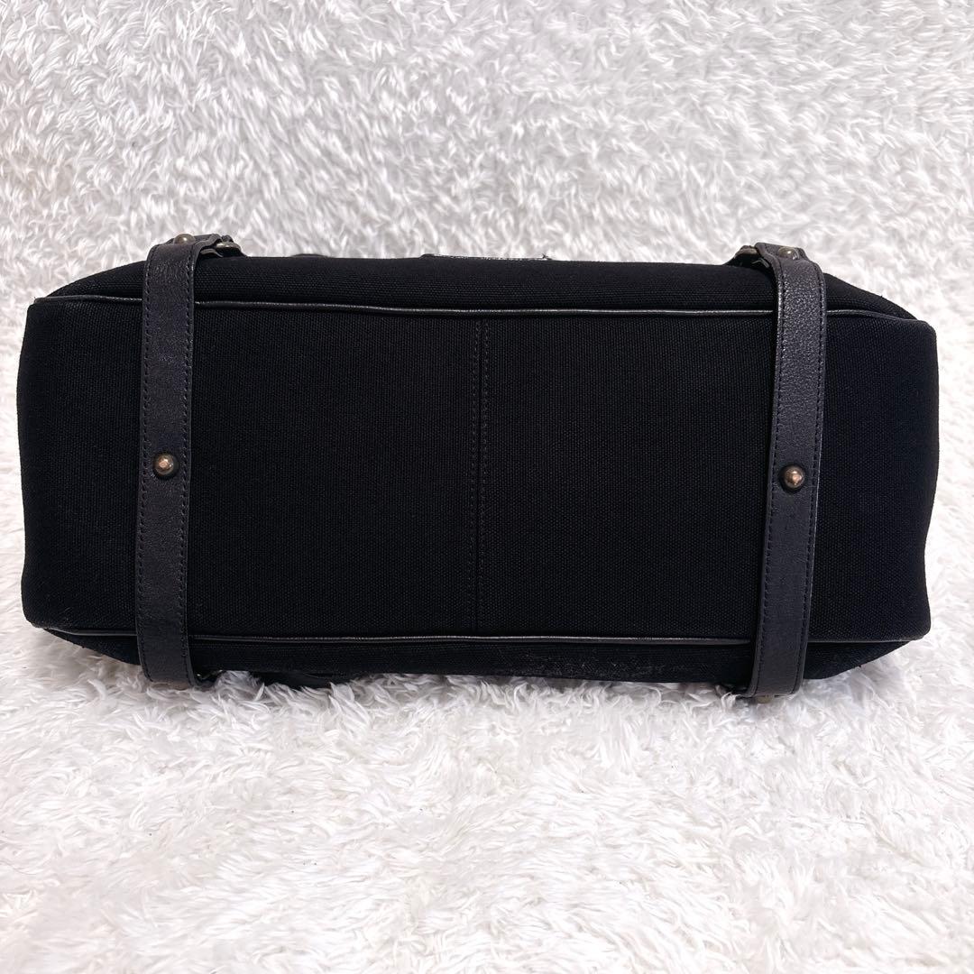 【美品】バーバリー ブルーレーベル トートバッグ ブラック レザー ホースロゴ