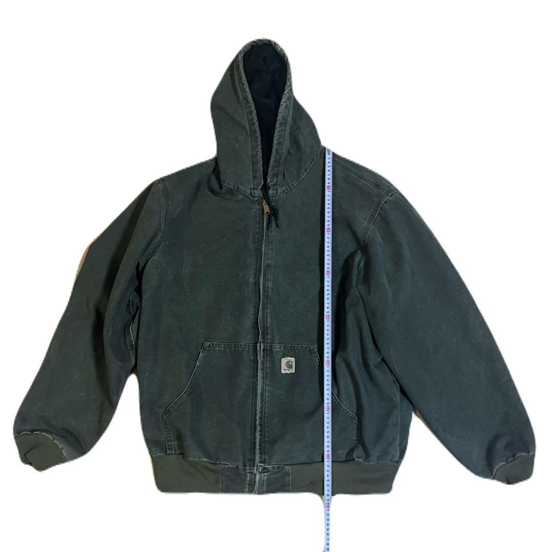 Carhartt アクティブジャケット J25 MOS 革パッチ モスグリーン