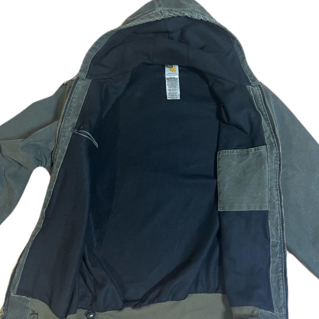 Carhartt アクティブジャケット J25 MOS 革パッチ モスグリーン