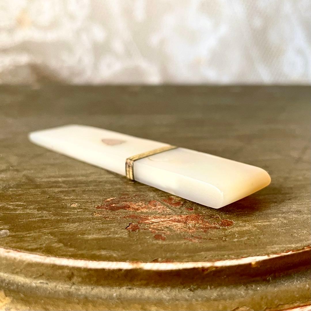 【希少】19世紀パレロワイヤルマザーオブパールニードルケースフランスアンティーク