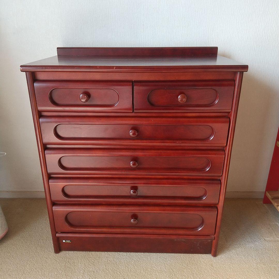 カリモク　オールド家具　5段チェスト