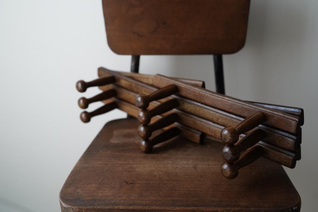 アンティーク　コートラック　ハンガーラック　帽子かけ