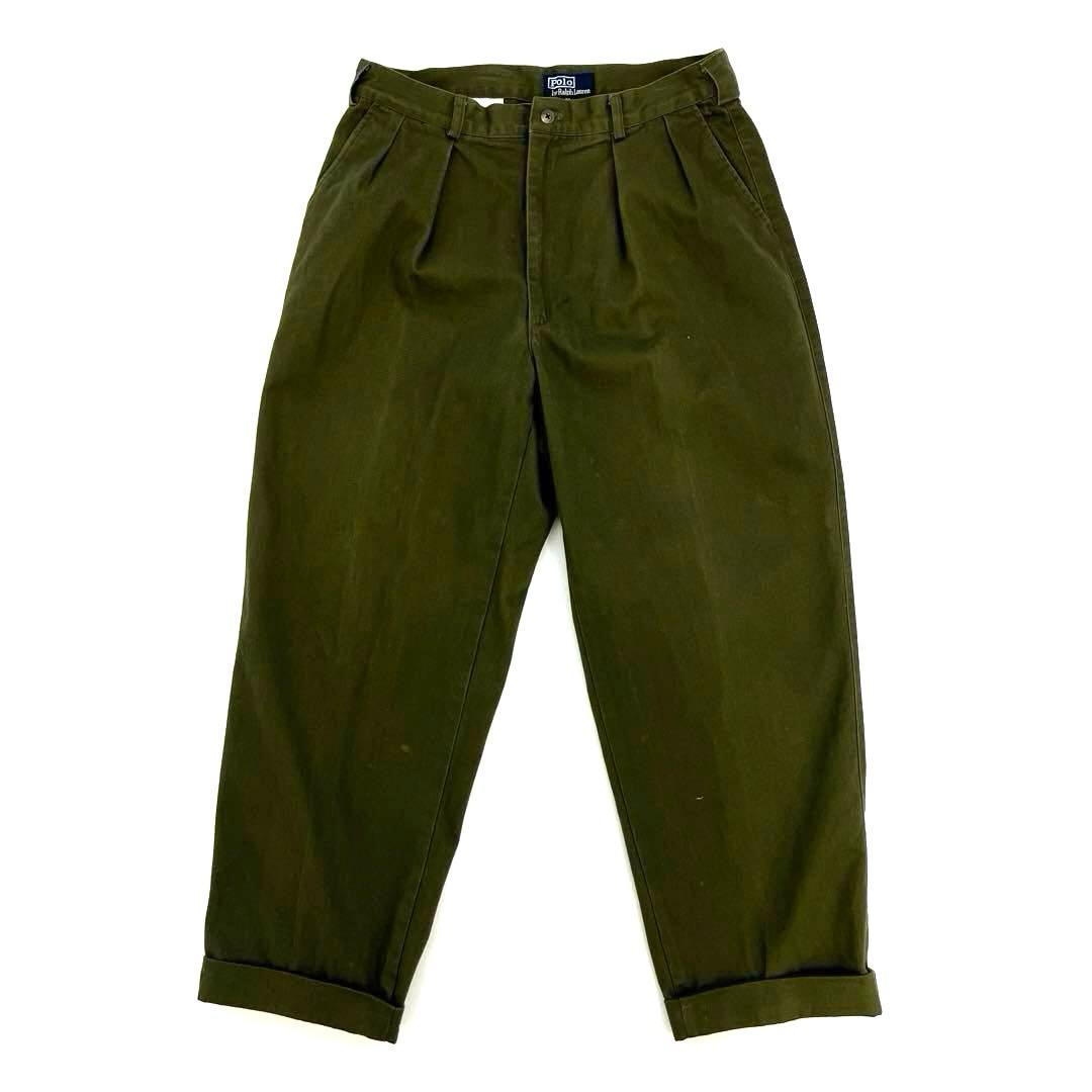 オ*ー様 90s ラルフローレン ポロチノ Andrew 初期タグ ダークオリー