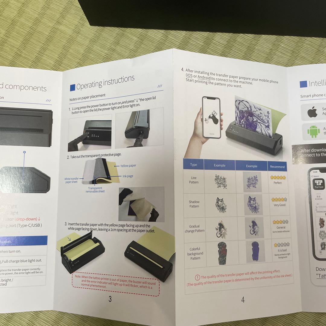 た*様 タトゥー 下絵転写用 サーマルコピー機