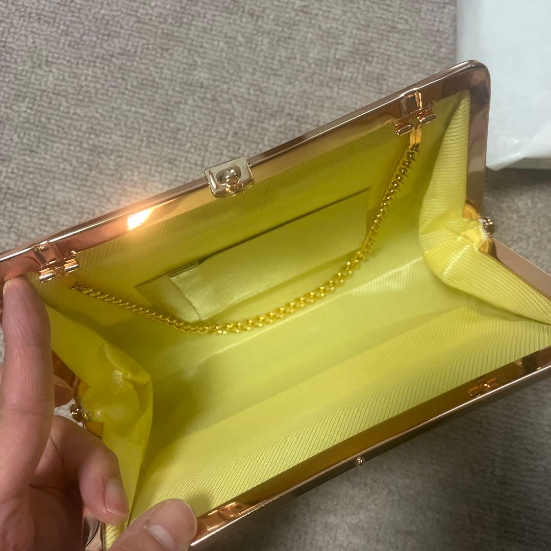 草履とバッグのセット　振袖　ゴールド　ピンク