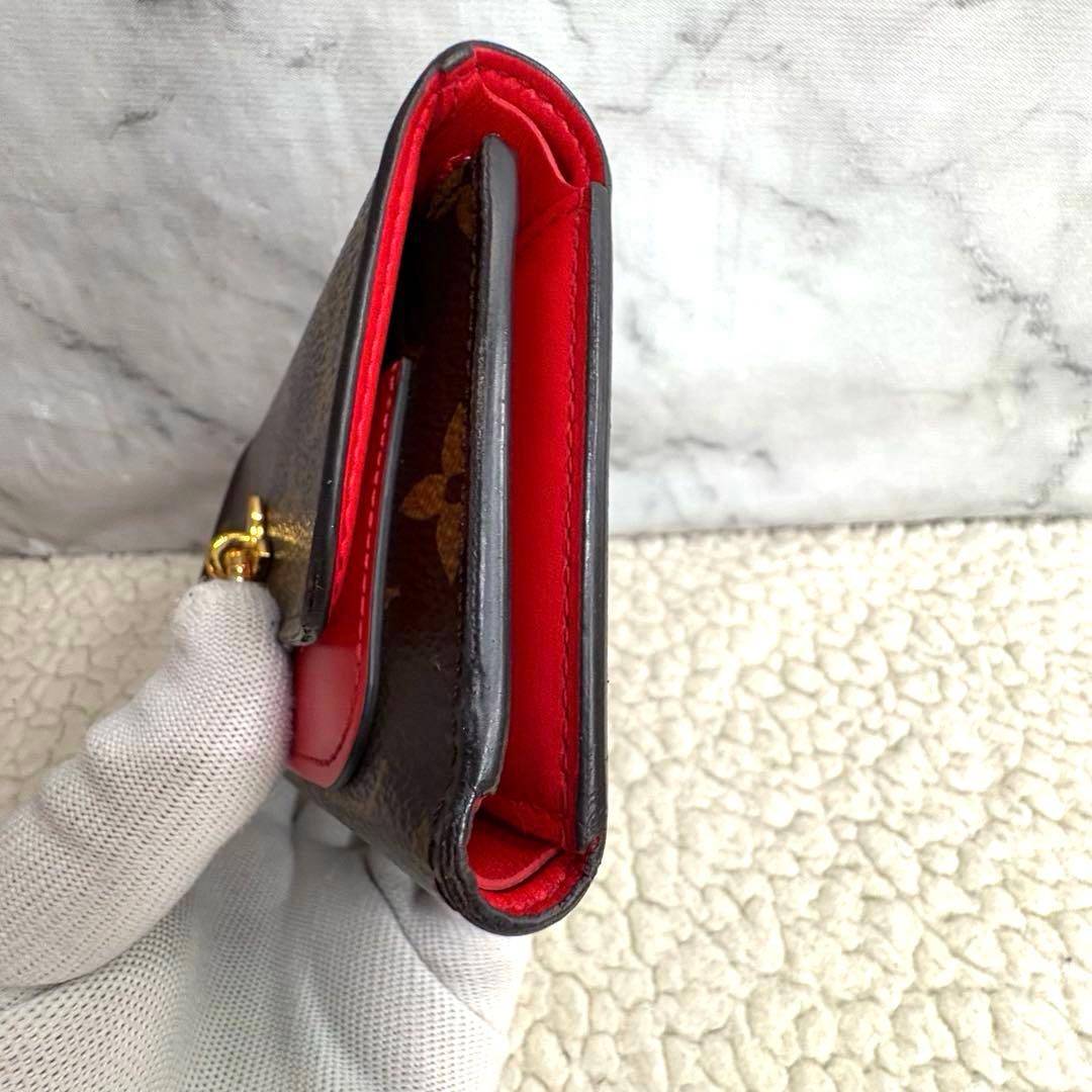 美品 ルイヴィトン ポルトフォイユ フラワー コンパクト 三つ折り財布
