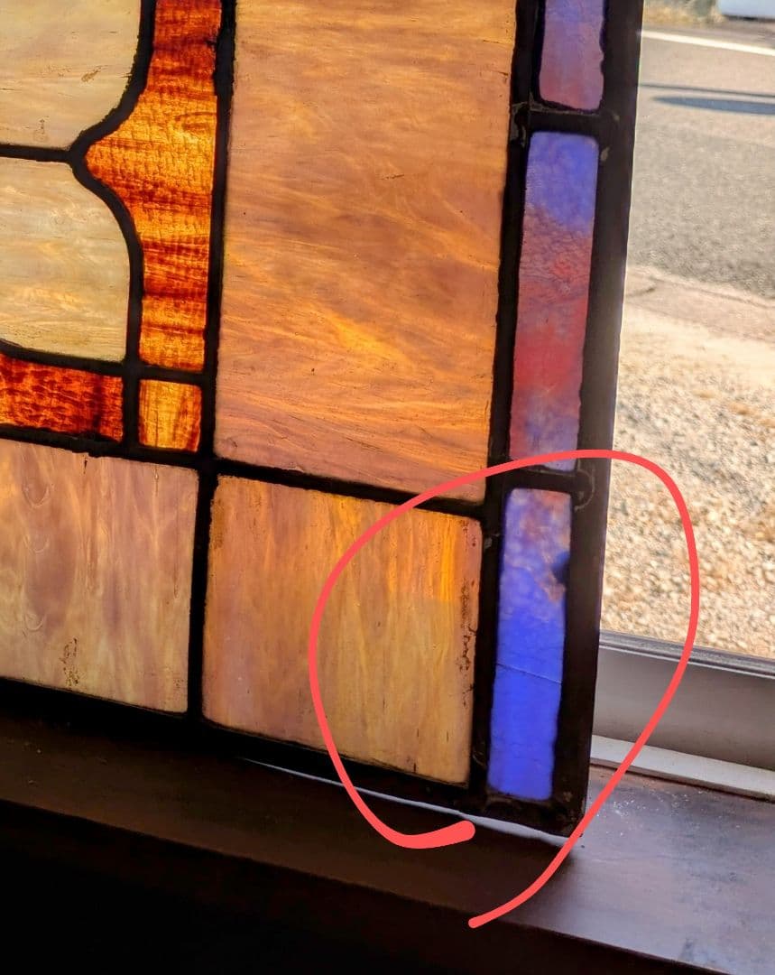 dajjan　希少大型　優しい光と共に　優美なビンテージ　ステンドグラス