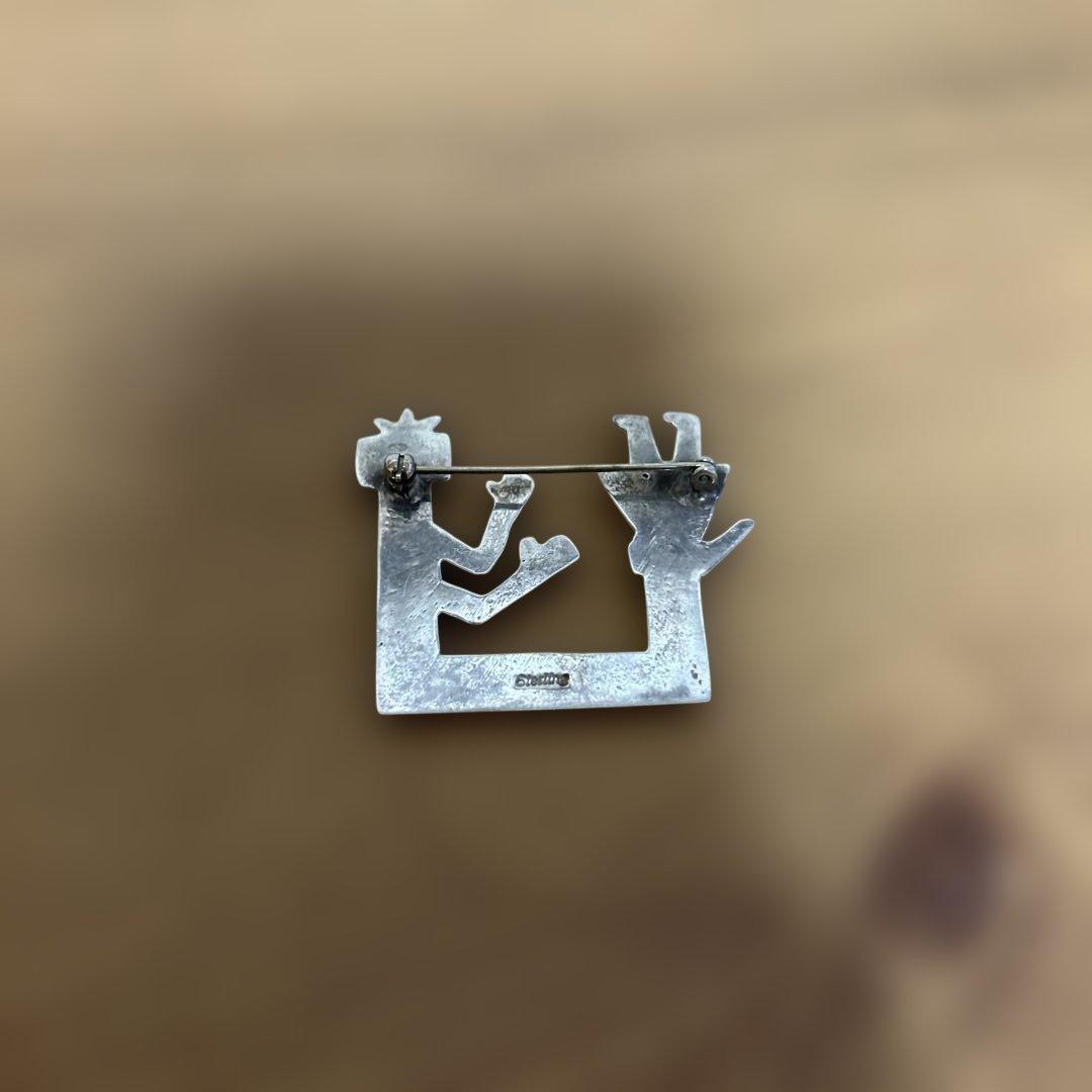 ヴィンテージ　ナバホ族　シルバー 　ピン ブローチ　ネイティブアメリカン