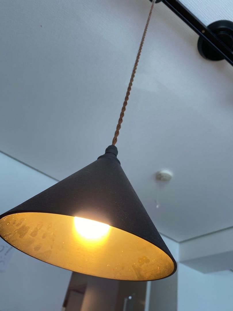 akaryo555 フタガミペンダントランプ 円錐 鍛金 黒ムラ2個セット