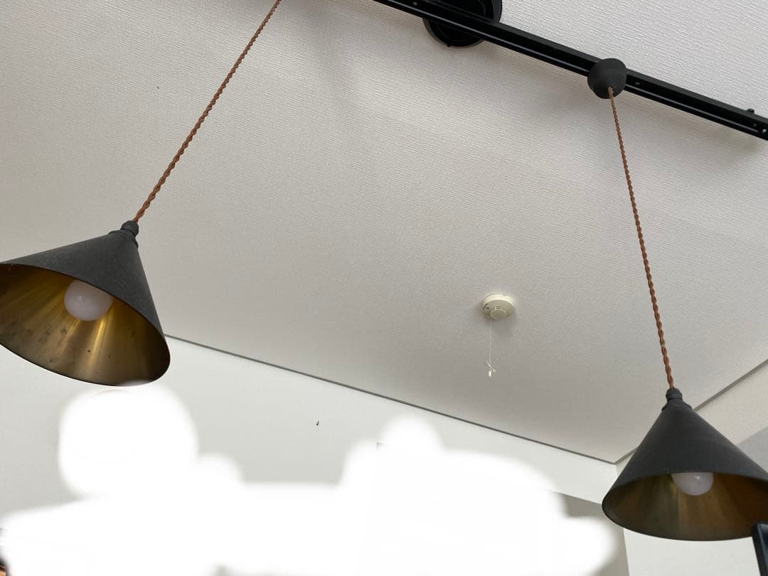 akaryo555 フタガミペンダントランプ 円錐 鍛金 黒ムラ2個セット