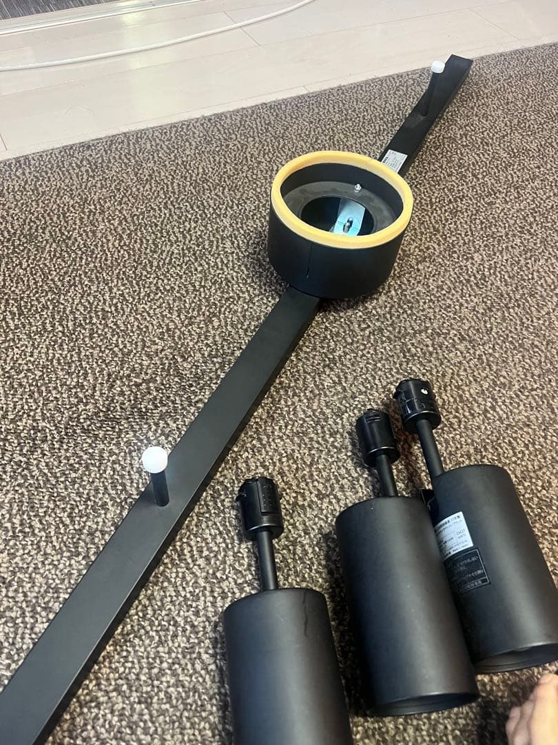 無印良品　システムライト本体（ブラック）＋LEDスポットライト大（ブラック）3台