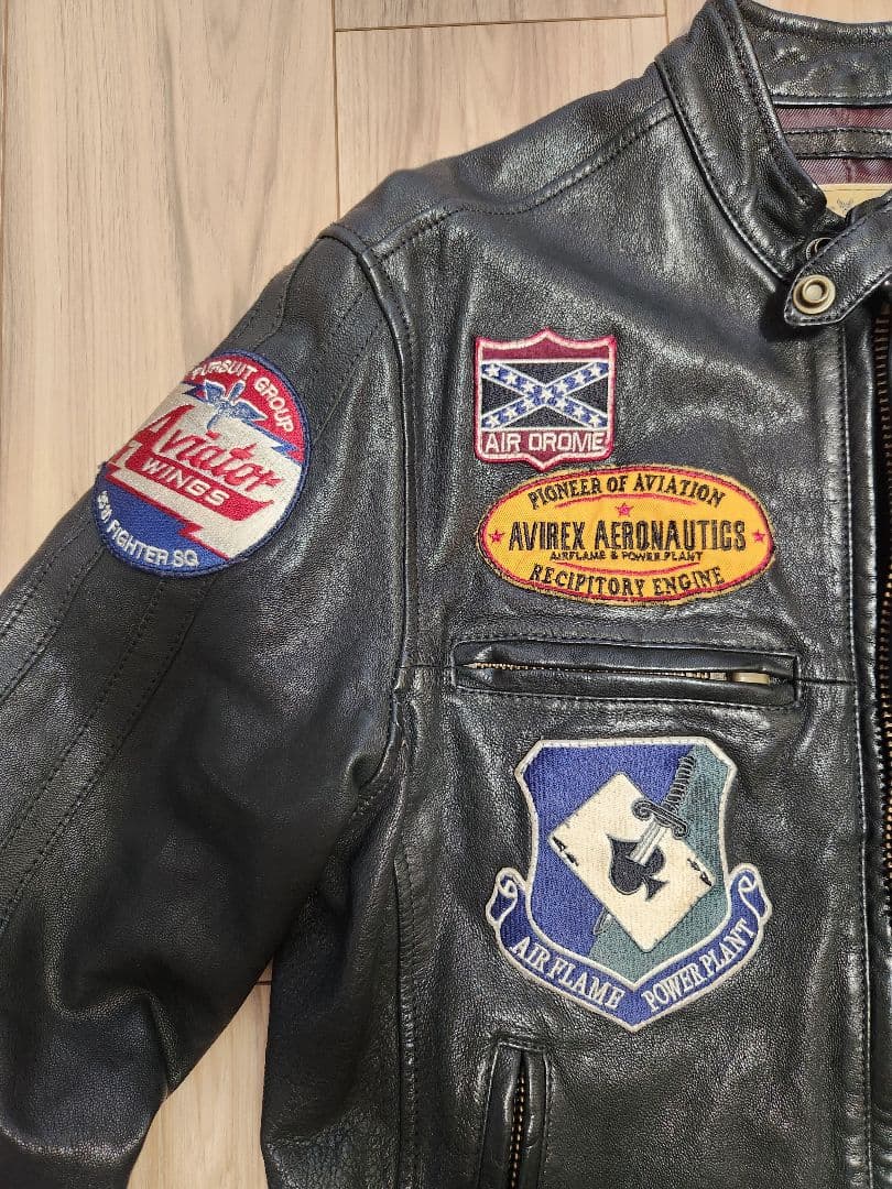 AVIREX USA シングルライダースジャケット Mサイズ