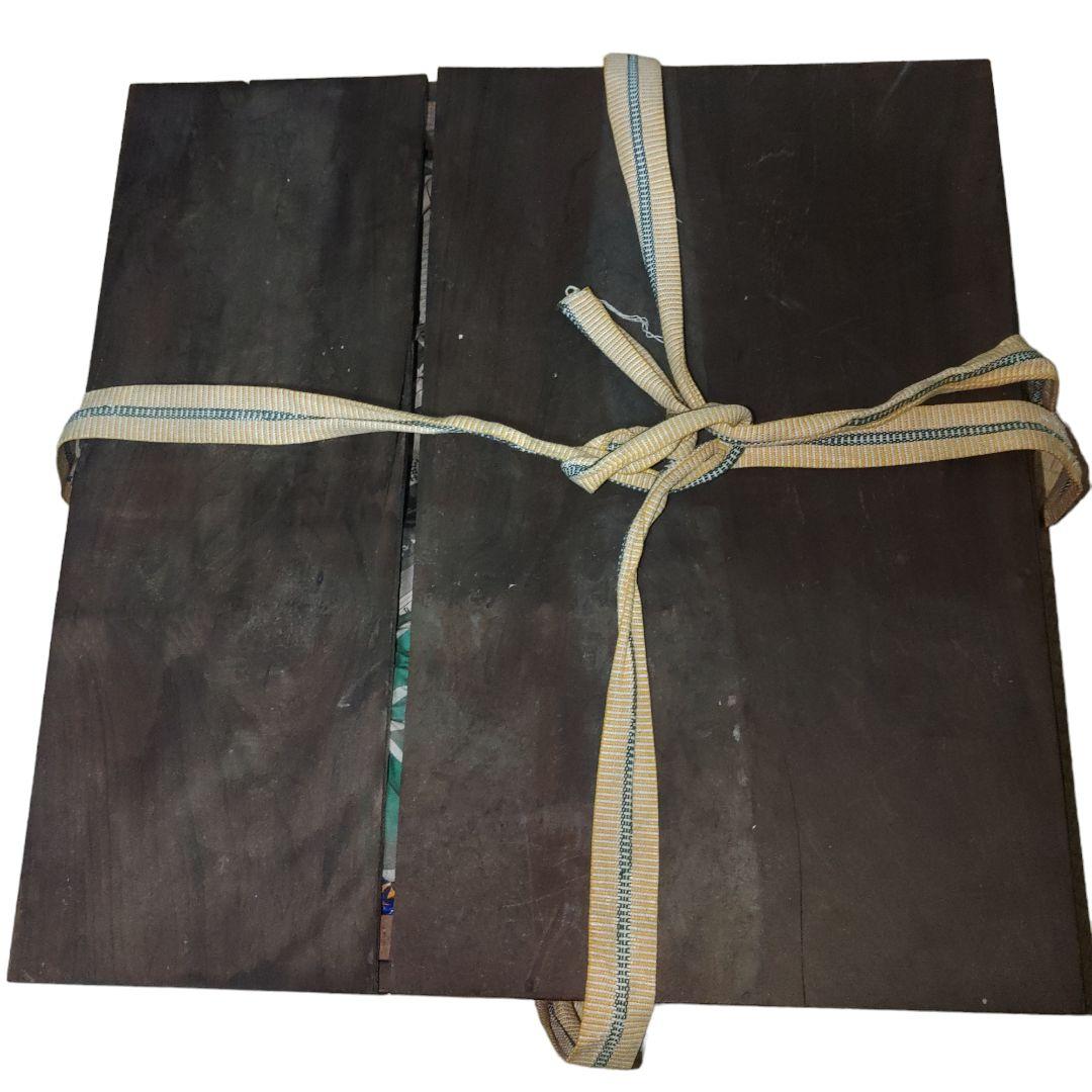 青手九谷焼　角福　双鳥桜椿文飾皿　直径37cm