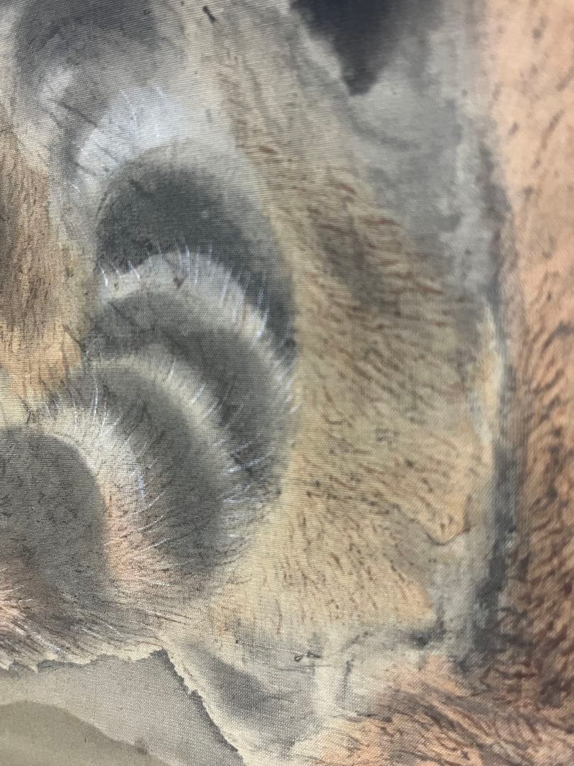 開運・厄除け 水墨画 掛軸 小山田秋甫 親子虎図 風水 日本画