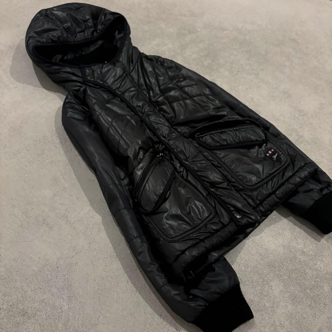 00’s Diesel フード　ジャケット　opium ダークコア　y2k