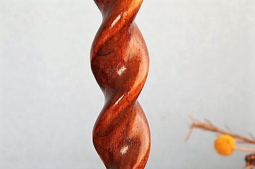 品番　a-0291 燭台　アンティーク　ろうそく立　照明　灯り　木製