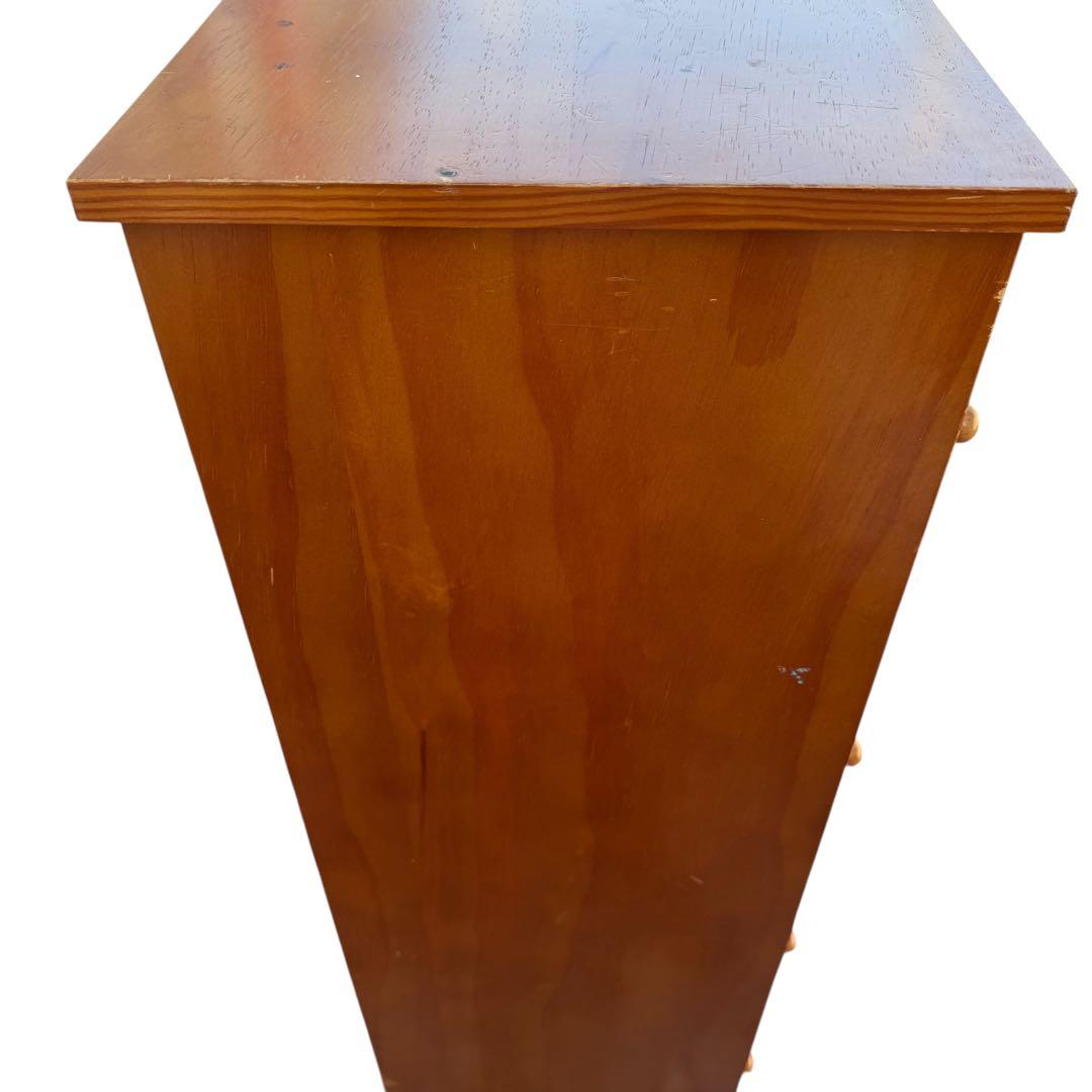 両面開き キャスター付 レトロ木製キャビネット