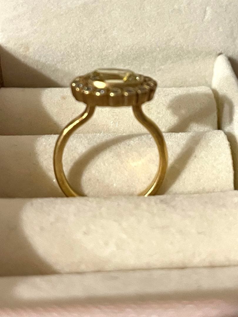 マジョラム marjoram 天然石 ゴールドリング イエローオーバルストーン