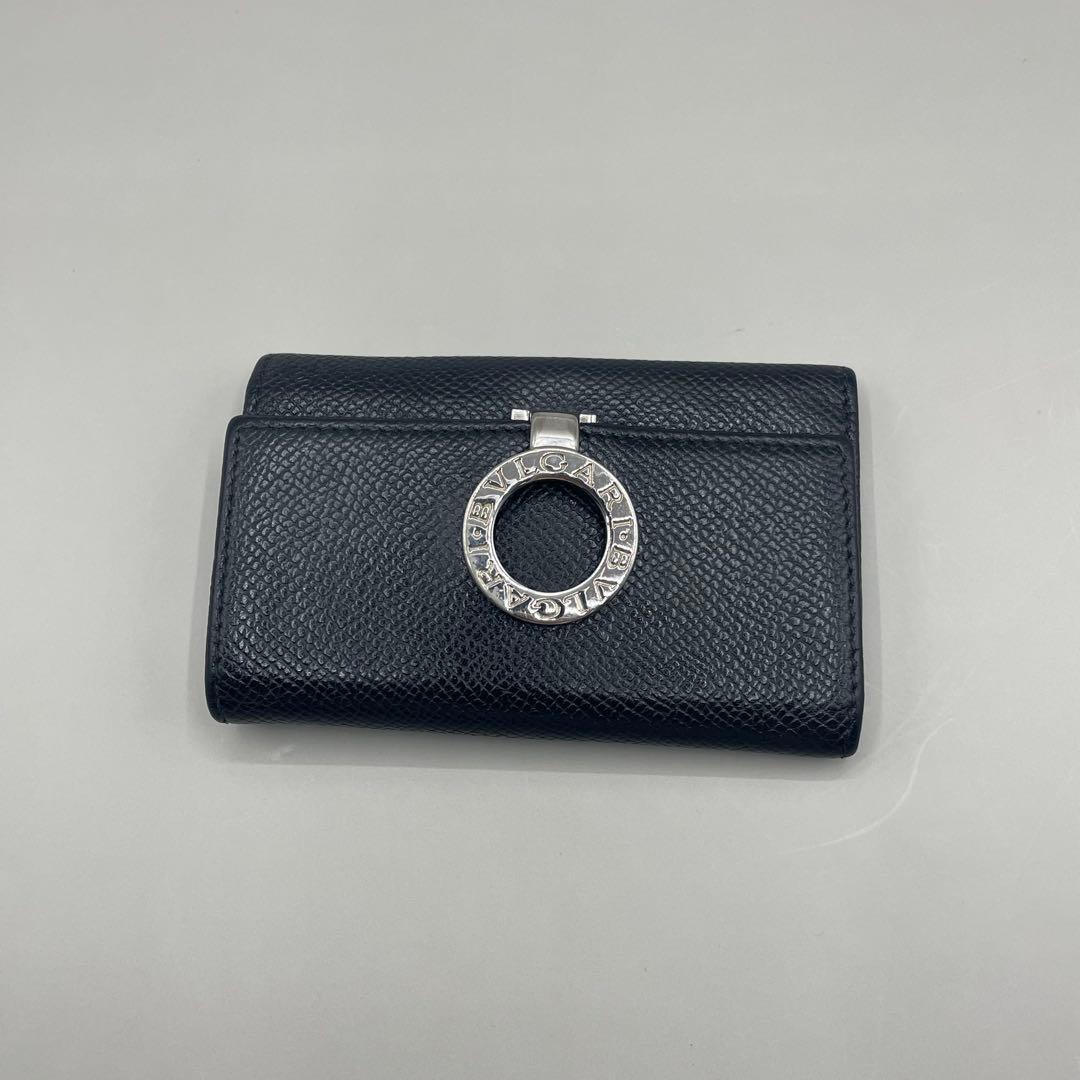 極美品　ブルガリ　6連　キーケース　レザー　黒　正規品