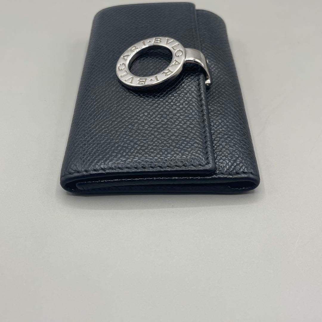極美品　ブルガリ　6連　キーケース　レザー　黒　正規品