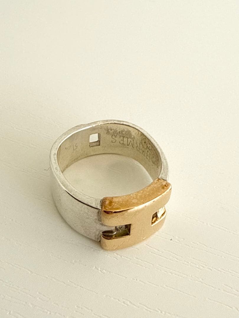 Hermes　エルメス　ヘラクレス　リング　コンビ　925×K18　51 10号