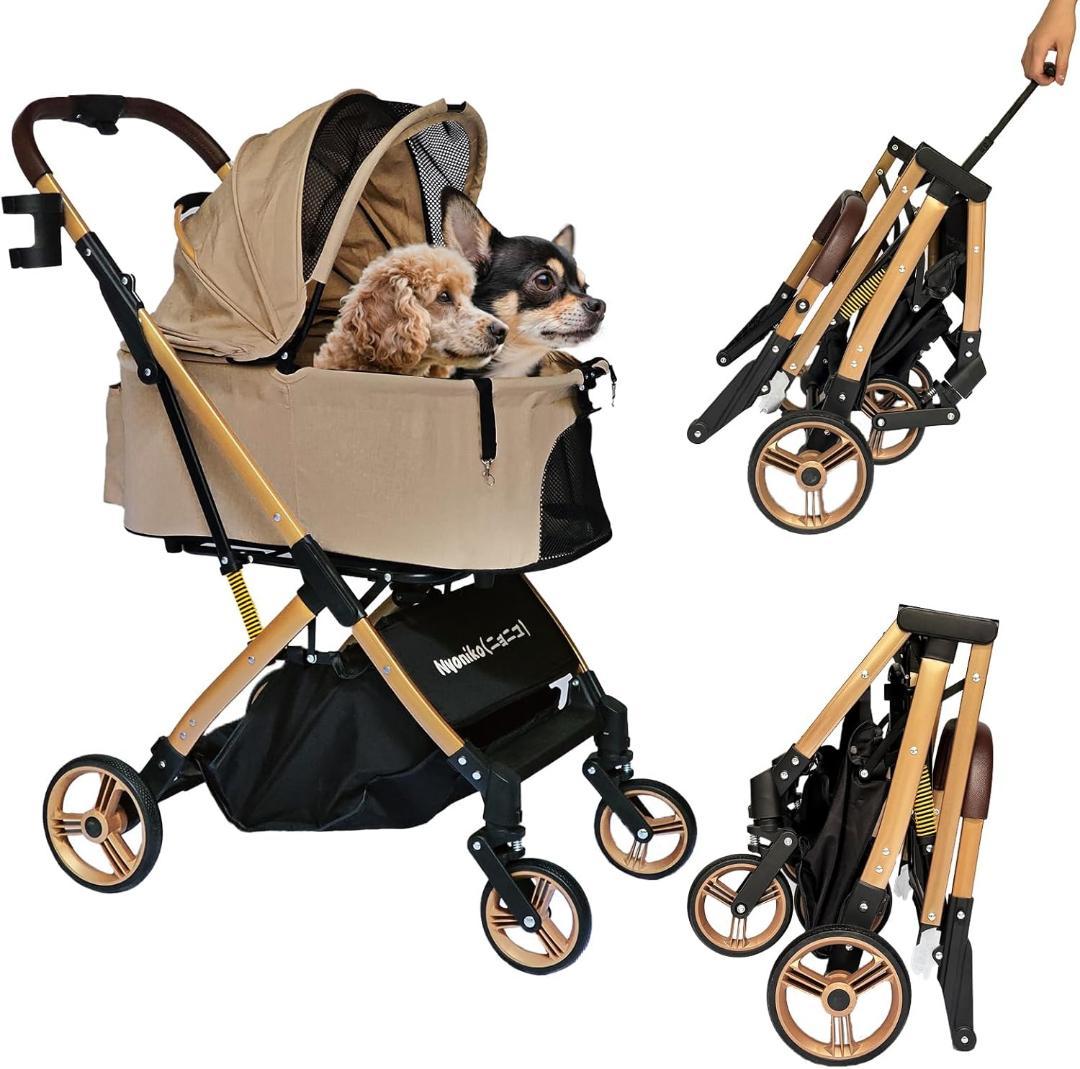 [Nyoniko(ニョニコ)]ペットカート 分離型 自立 折りたたみ 犬 バギー