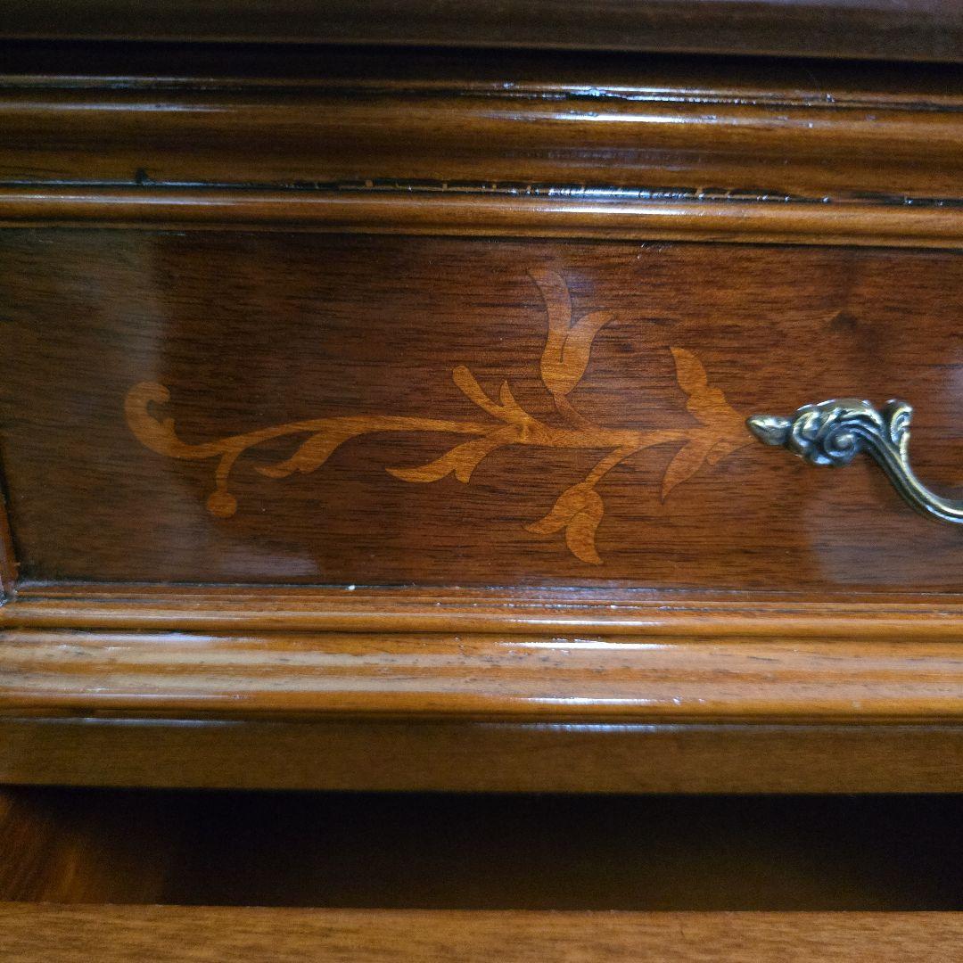 アッティカ　チェスト　三段　イタリア　象嵌　家具　猫足