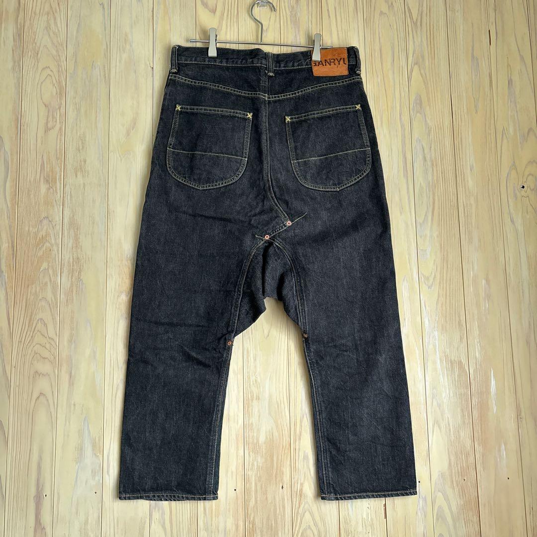 1341 GANRYU コムデギャルソン　ブラックデニム サルエルパンツ