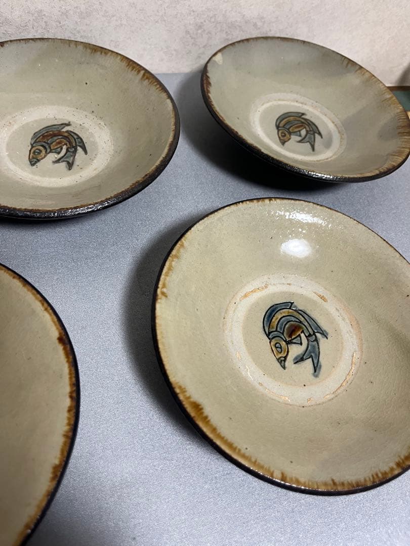 沖縄のかぜシリーズ　皿　5点　金城敏夫先生