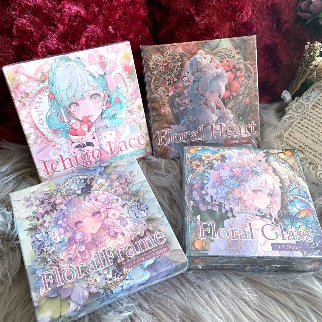 ぽ*ん様 ▶︎neneさまお裾分け/フレーム、PETステッカー