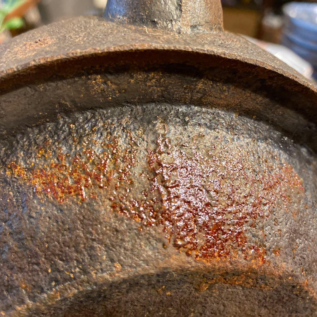 時代物 鉄瓶 梅柄 彫刻 鋳物 南部鉄器 骨董品 急須 古美術品