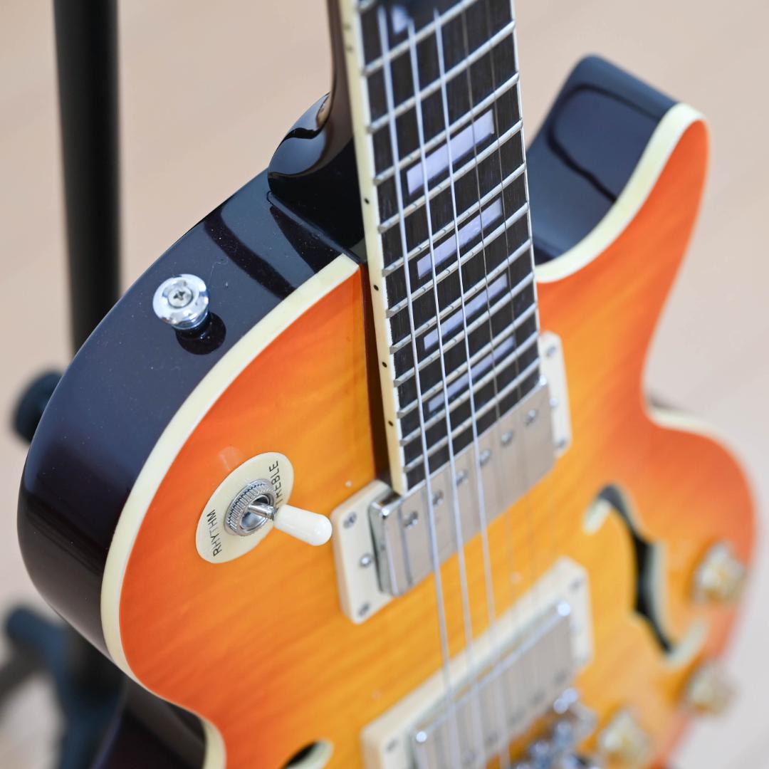 PLAYTECH レスポール型 Fフォール エレキギター サンバースト G006