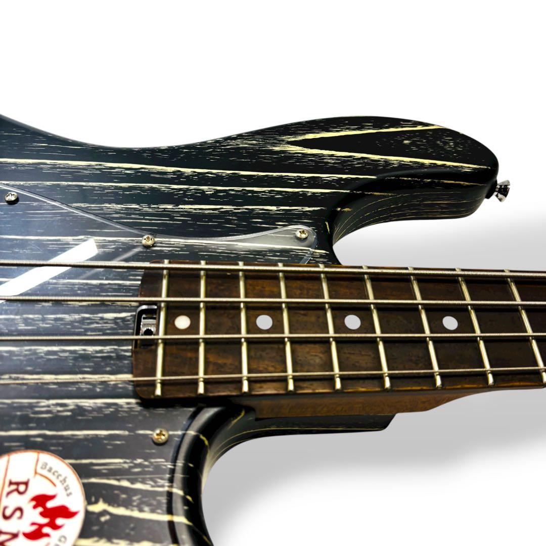 【希少】バッカス SWL4-ASH RSM エレキベース 上位モデル ゼブラ