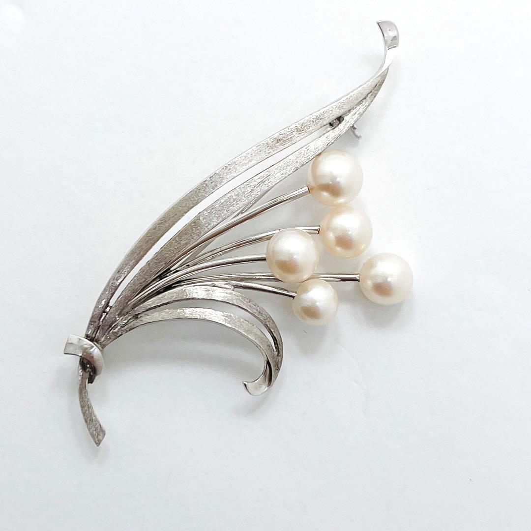 美品✨MIKIMOTO ミキモト パール ブローチ　フラワー　ブーケ