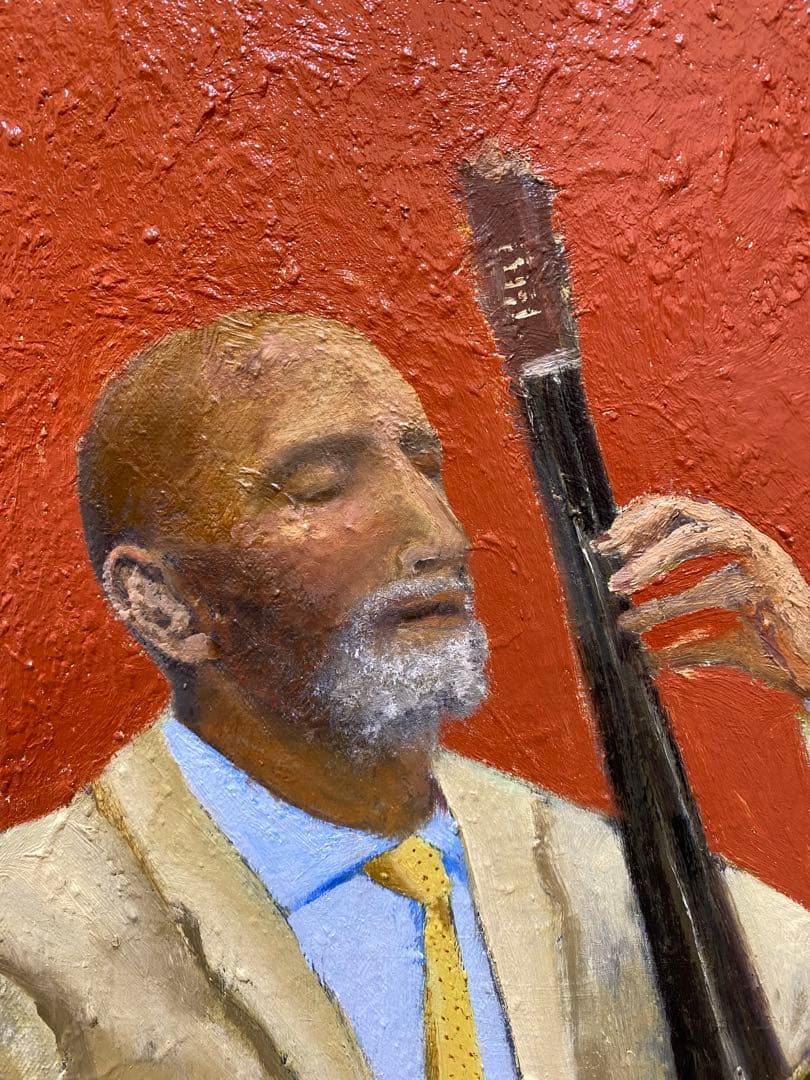 ジャズミュージシャン F10 油彩画 人物画 アート