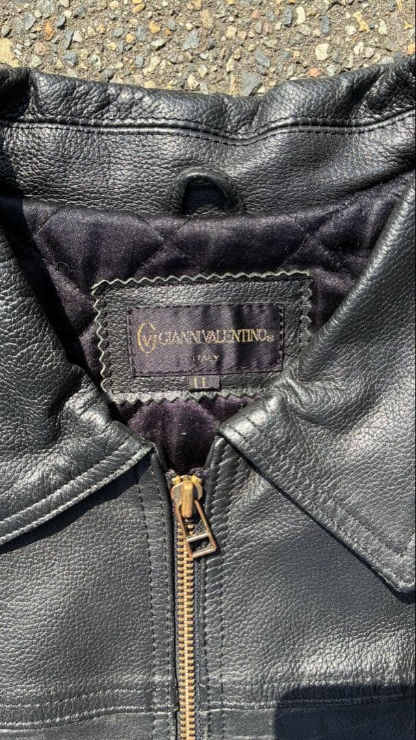 GIANNI VALENTINO レザージャケット　ブラック