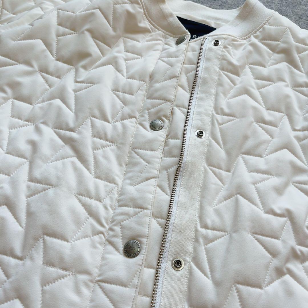 パーリーゲイツ　星柄　キルト 中綿 コート ジャケット 白　ホワイト