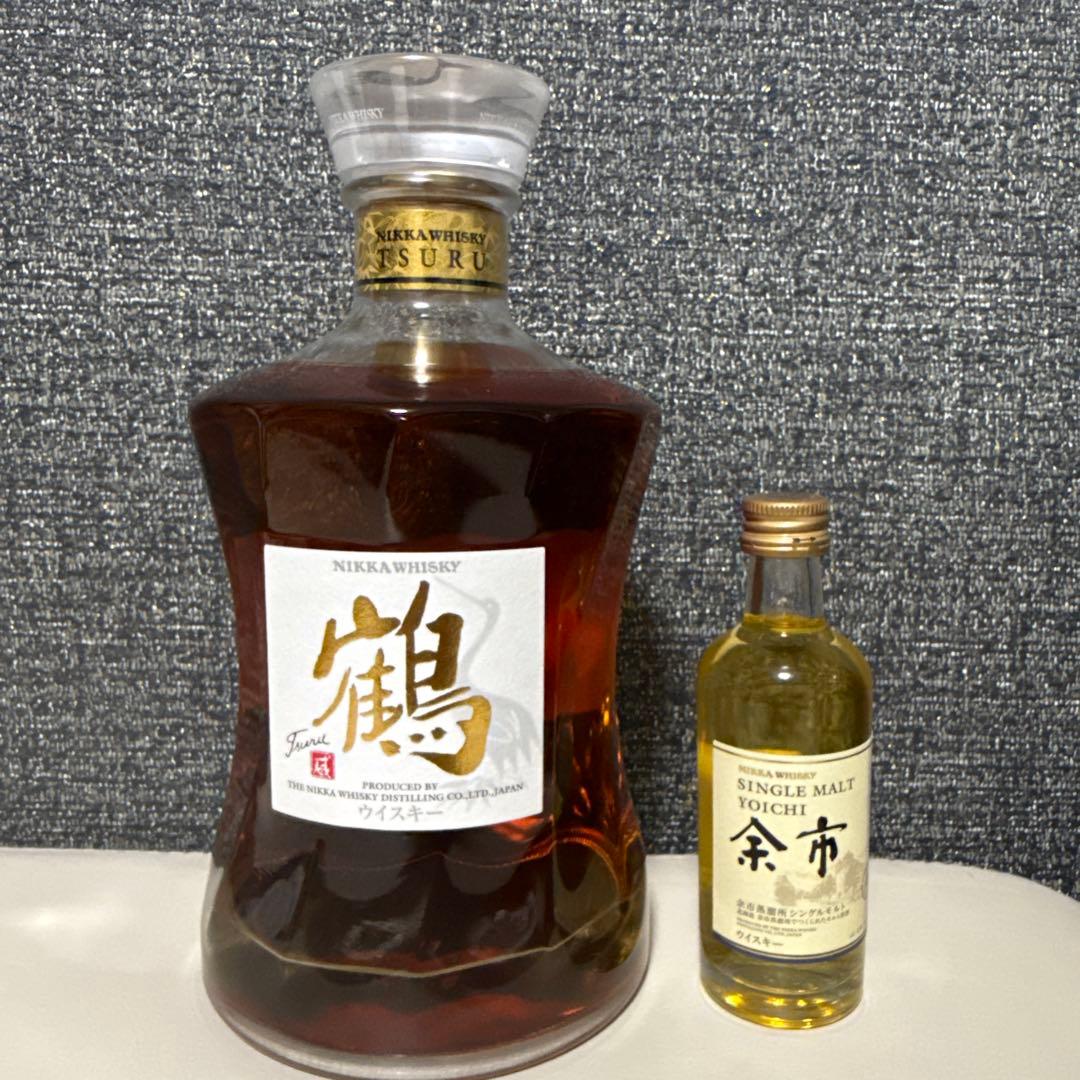 ニッカウヰスキー 鶴 700ml 余市ミニボトルをお付けして