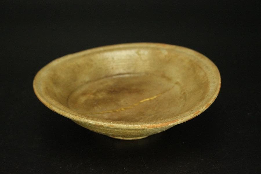 唐津 平 皿 φ13.5cm 骨董品(A422)