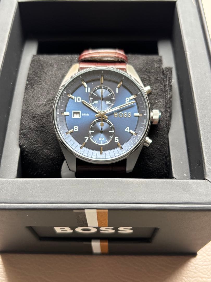 ヒューゴボス クォーツクロノグラフ 腕時計 美品