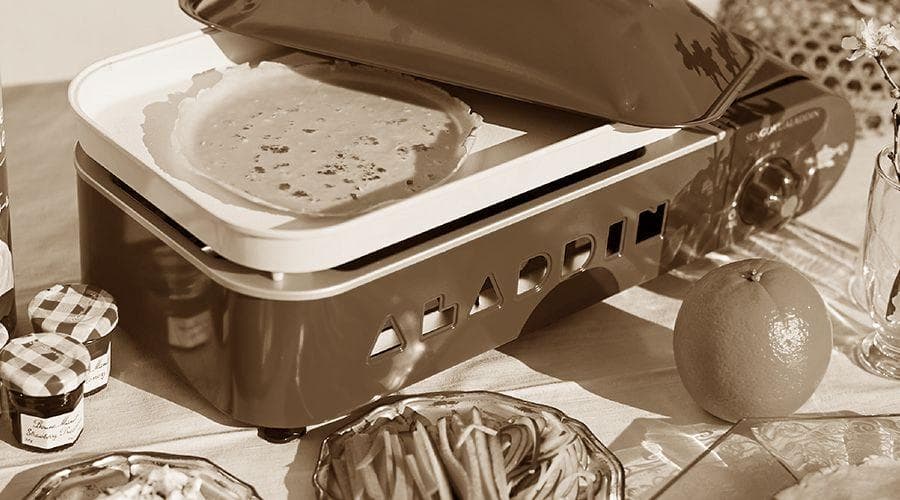 新品 アラジン SAG-RS21B ポータブル ガス ホットプレート 黄 ②